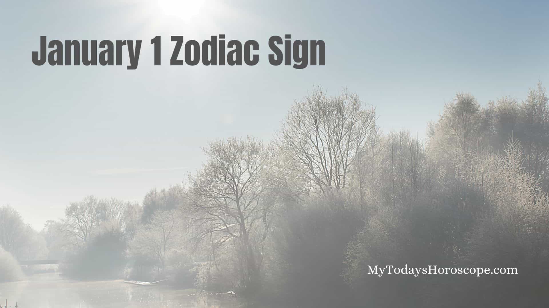 January 1 Capricorn Zodiac Sign Horoscope