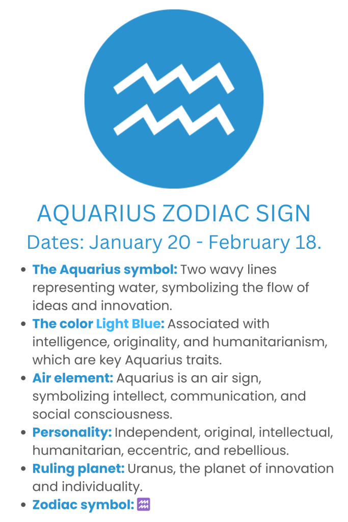 ABOUT AQUARIUS ZODIAC SIGN