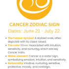 Cancer zodiac sign crab