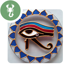 Scorpio Amulets - Eye of Horus and Mandala