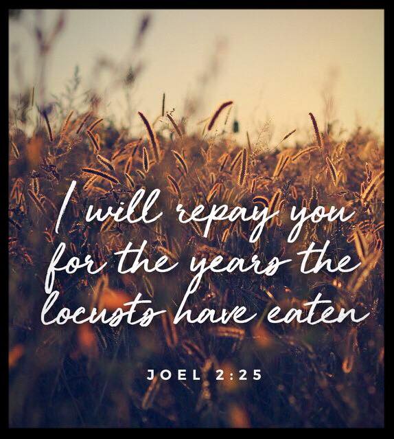 Joel 2:25 KJV - And I will restore to you the years - Bible Prayer