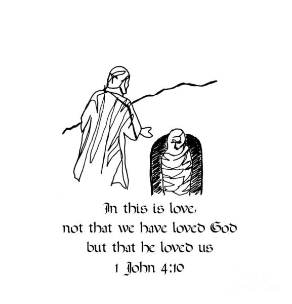 1 John 4:10 God loved you first - Verses about God's love