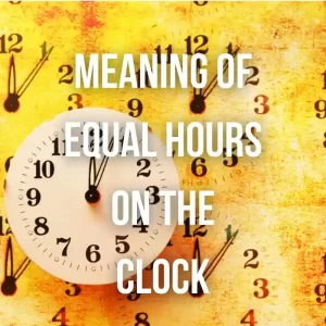 MEANING OF EQUAL HOURS AND MINUTES ON THE CLOCK