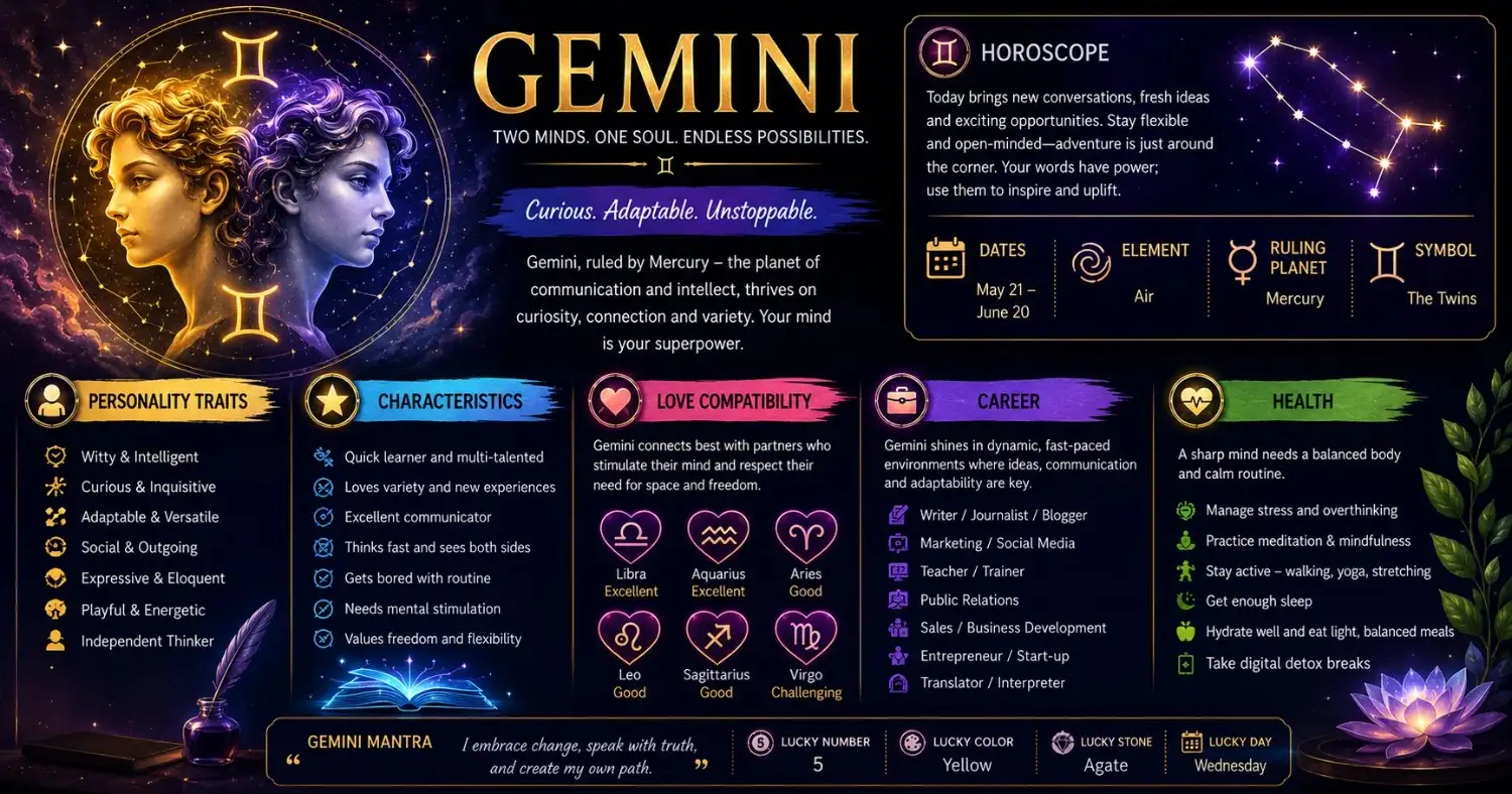 June 13 Zodiac Sign (Gemini) Birthday Horoscope