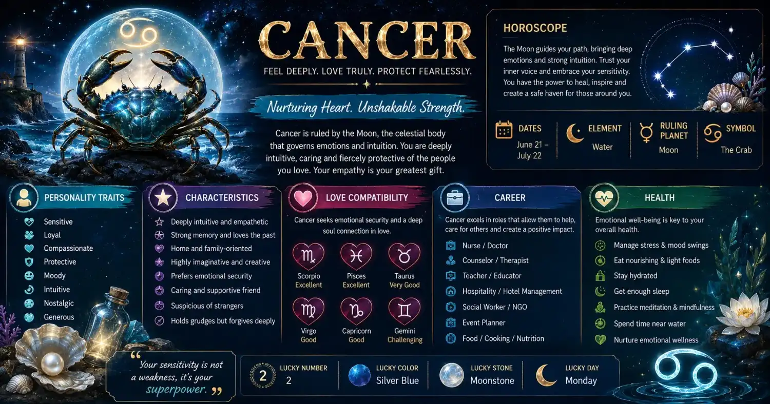 July 5 Zodiac Sign (Cancer) Birthday Horoscope