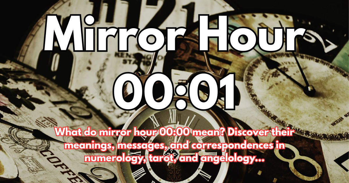 Mirror Hour 00:01: Meaning, Interpretation, Numerology, Angel, and Tarot