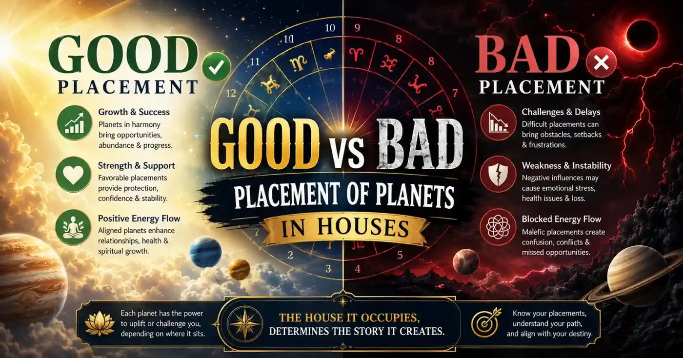 Good vs Bad Placement of Planets in Houses