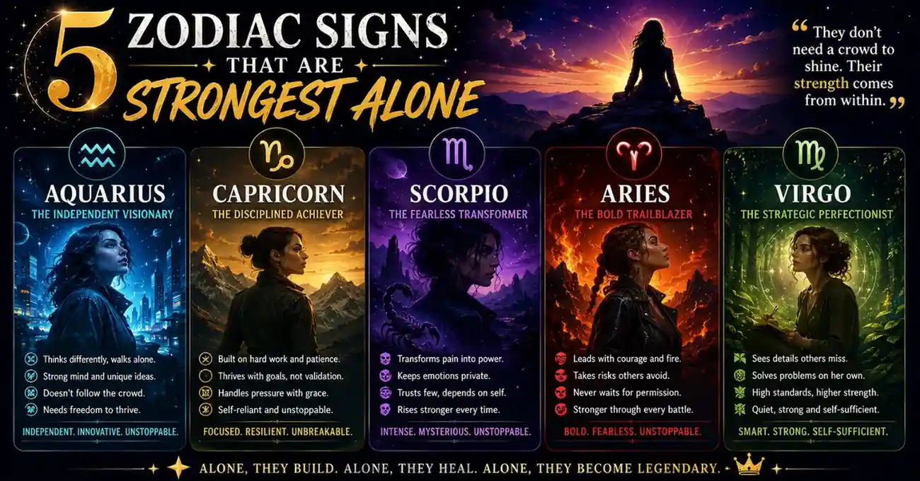 5 Zodiac Signs That Are Strongest Alone