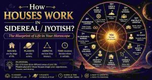 How Houses Work in Sidereal Jyotish Astrology: Guide to the 12 Bhavas
